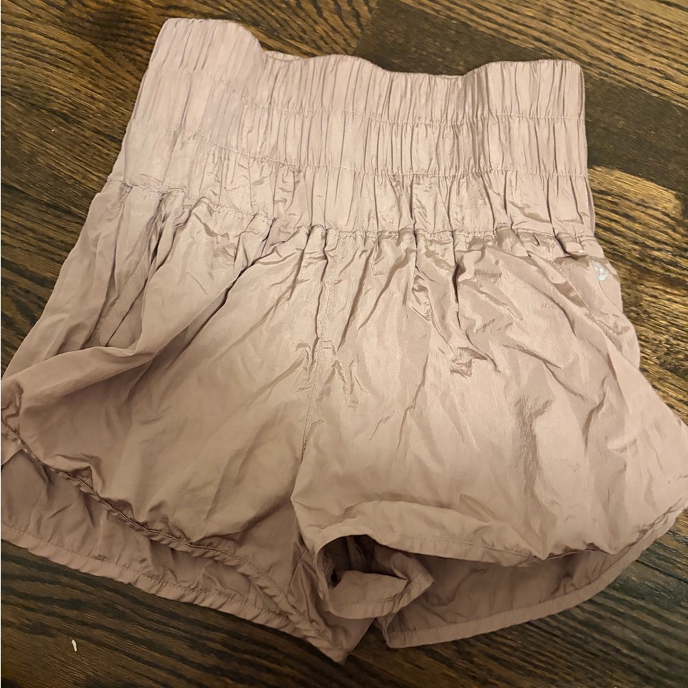 FP Movement by Free People High Waist Shorts in Taupe